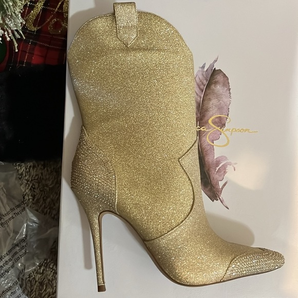 Brand New Gold Jessica Simpson Boots. - Picture 2 of 3